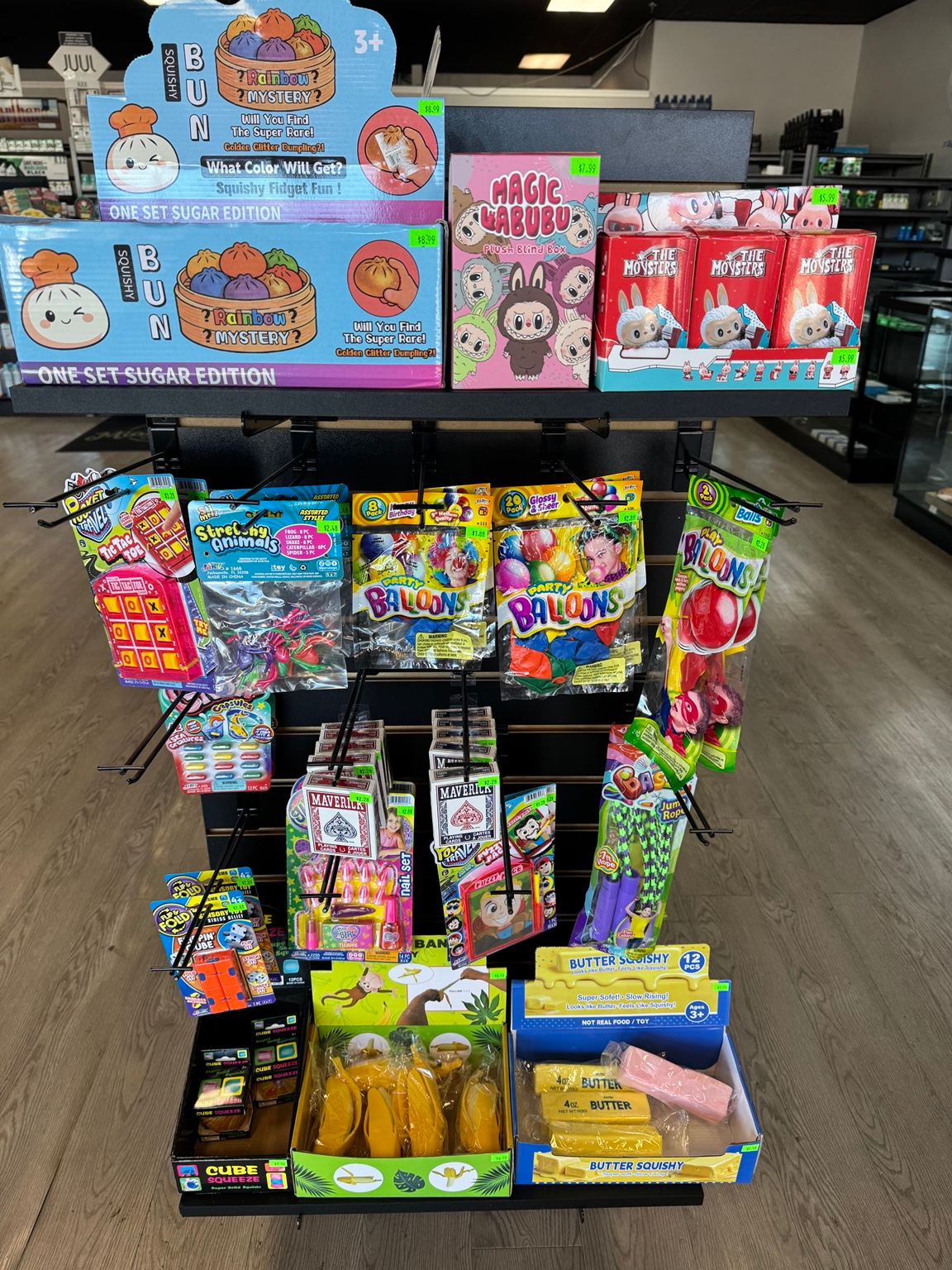Squishy toys, fidgets, balloons, cards and novelty toys at Miamisburg Smoke Shop